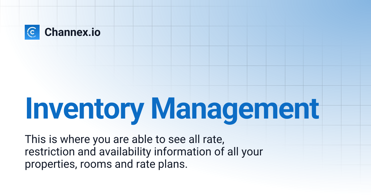 Inventory Management | Channex.io